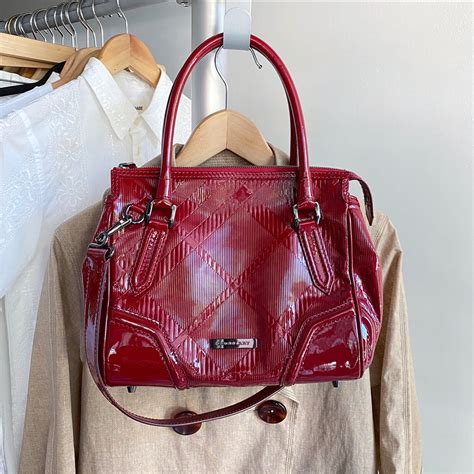 burberry red leather|burberry over the shoulder bags.